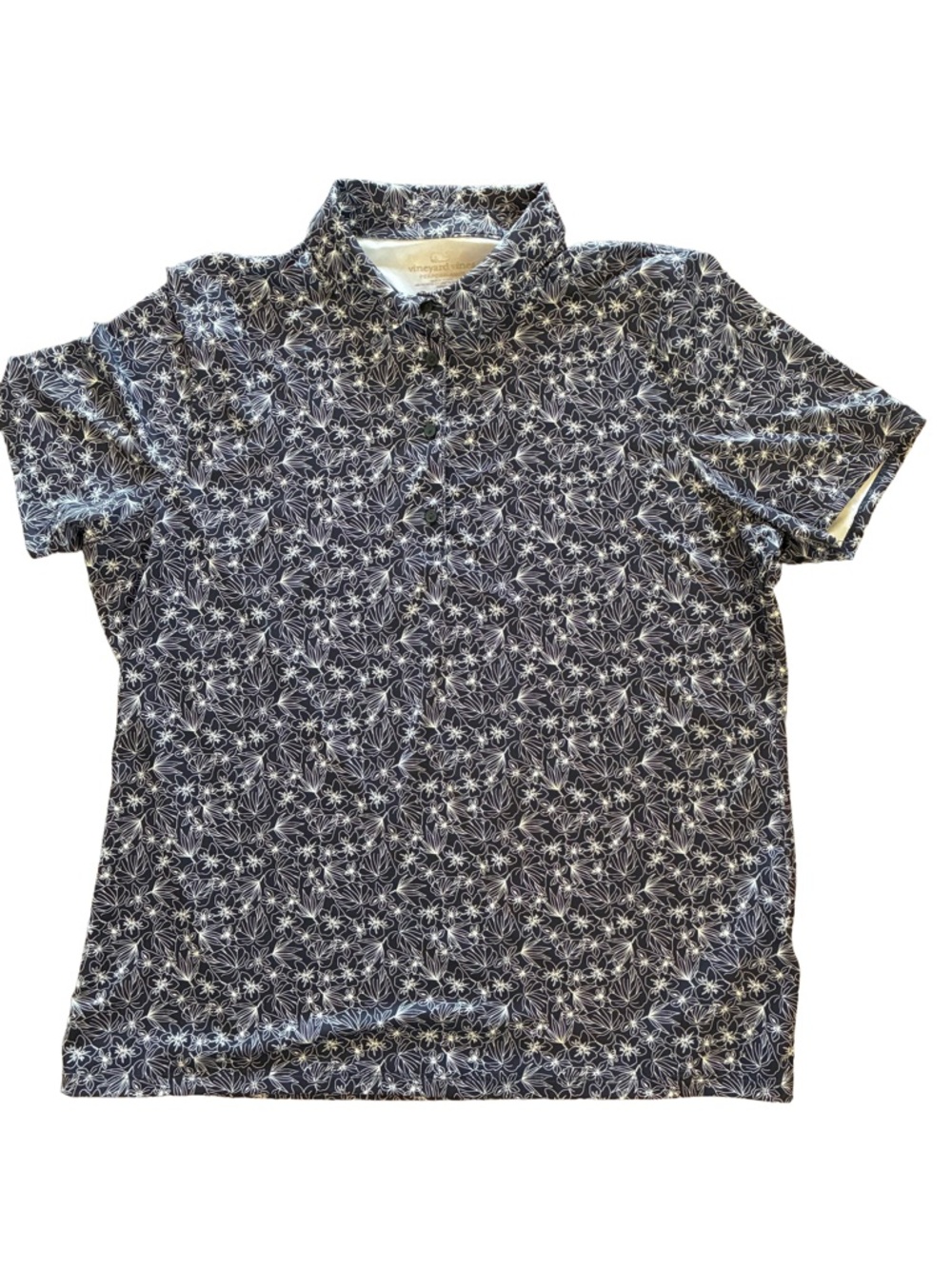 Vineyard Vines Slim Performance Fit Polo Large Floral Untucked Style